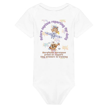 Close-Up of Junior Jetsetter Bodysuit – Soft & Stylish Design