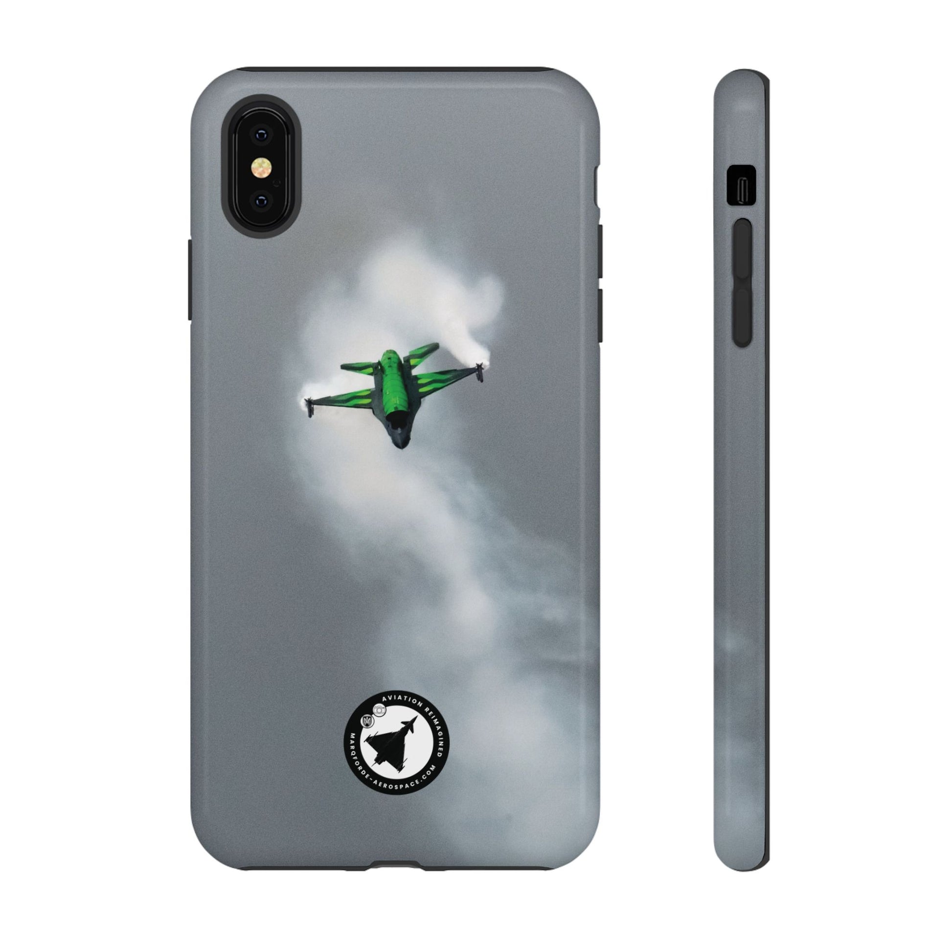 Premium iPhone Case Featuring F-16 Viper Fighter Jet Display