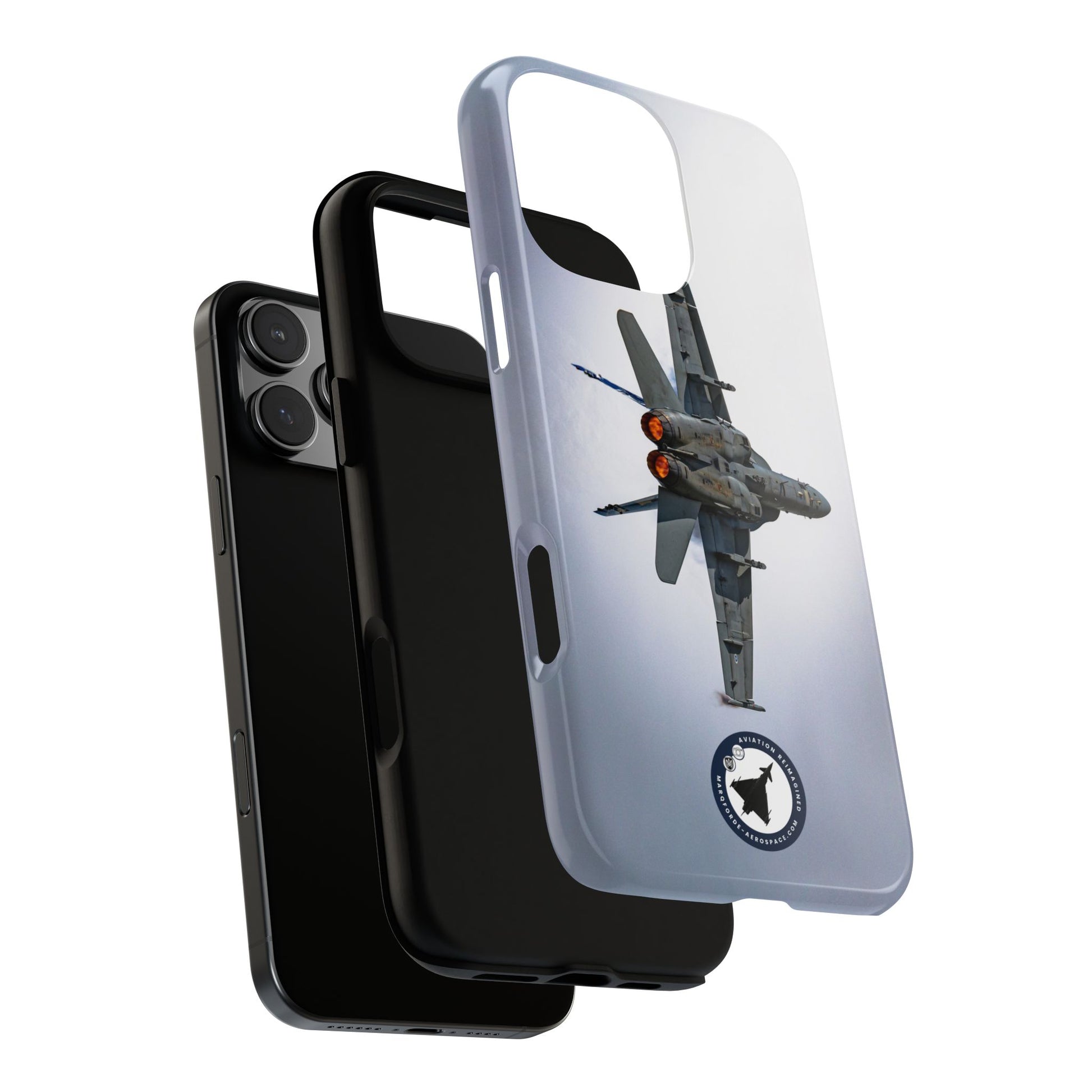 Fighter Jet Wingtip Vortices – Finnish F-18 Hornet iPhone Case