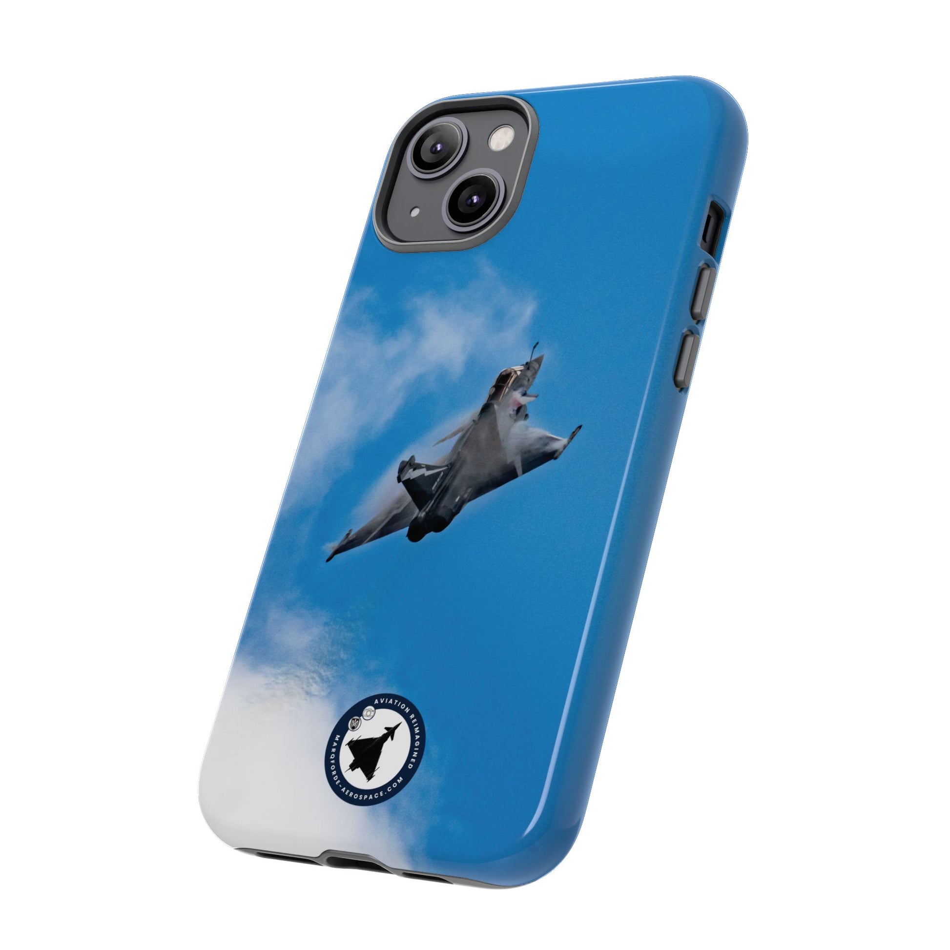 Protective iPhone Case Featuring Dassault Rafale in Stunt Flight