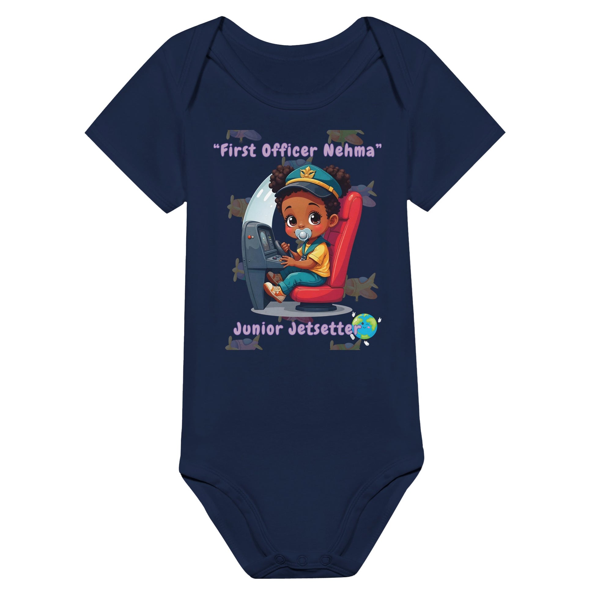 Baby Gift Idea – Junior Jetsetter Aviation Bodysuit for Girls