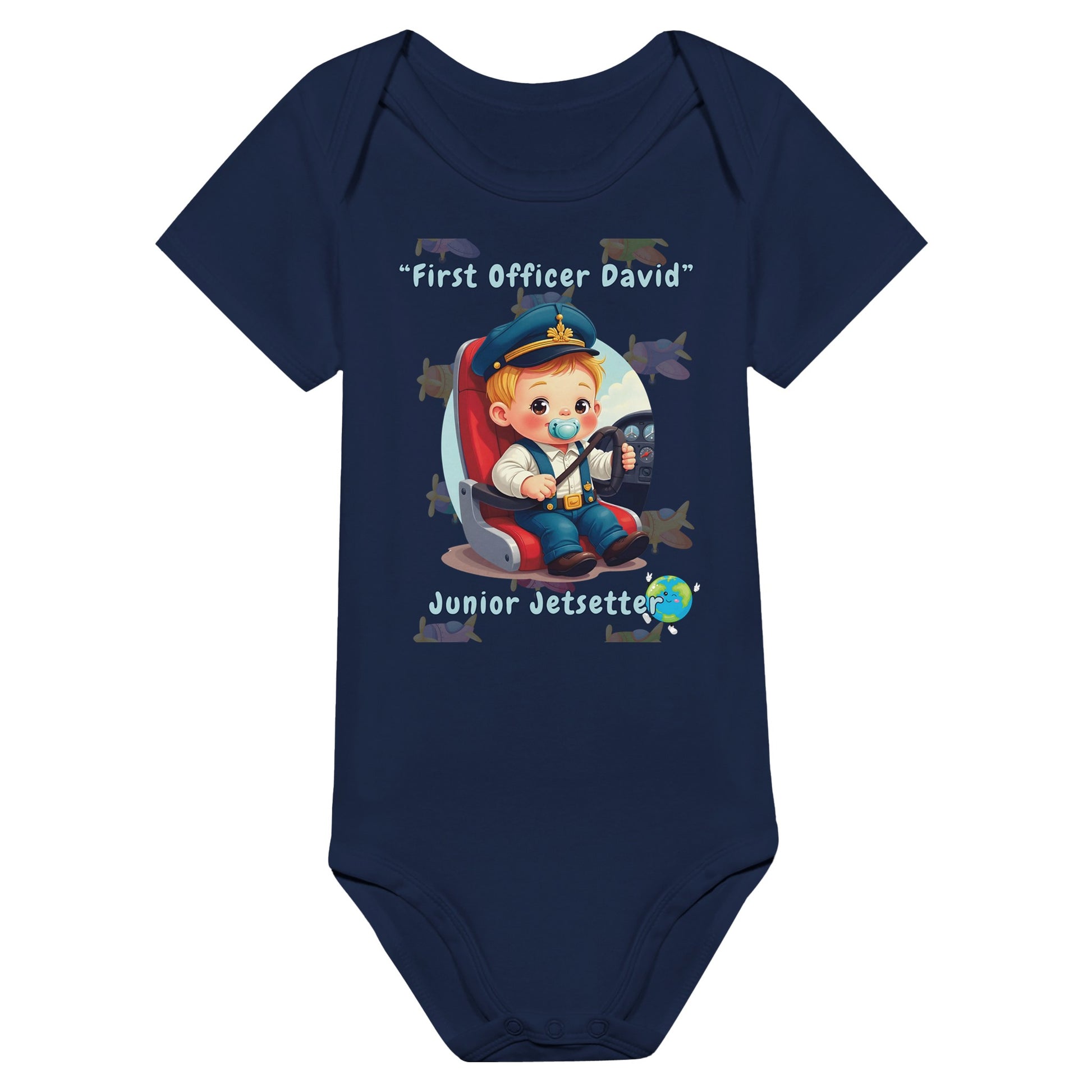 Aviation-Inspired Baby Boy Bodysuit – Stylish & Comfortable