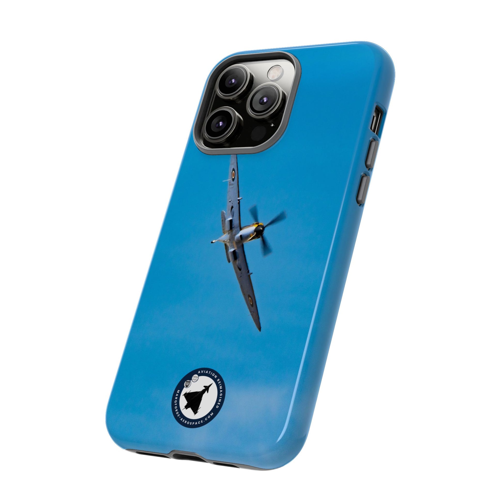 Legendary Supermarine Spitfire in WWII Combat – High-Quality iPhone Case