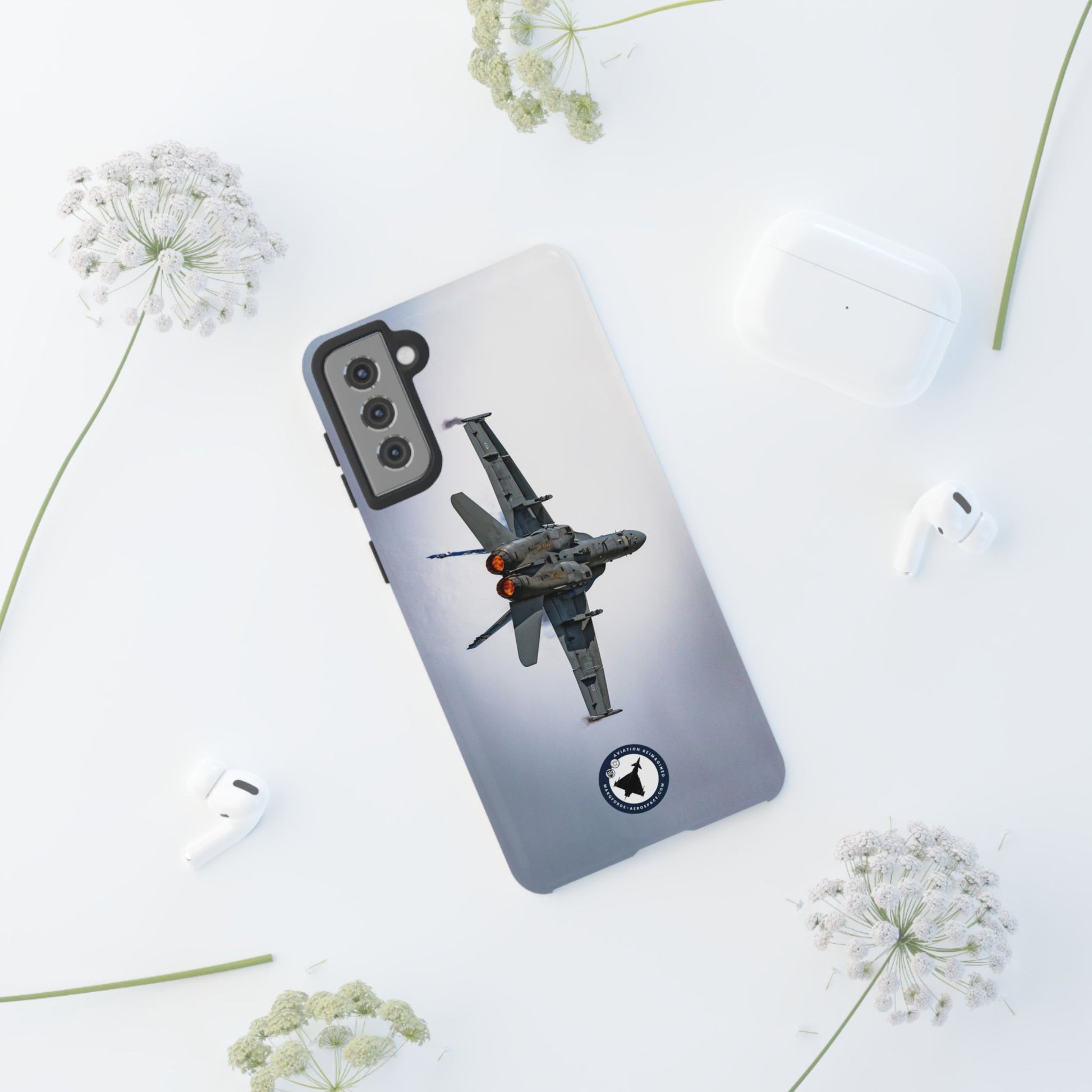 Close-Up of Finnish F-18 Hornet Takeoff – Printed on Samsung Case