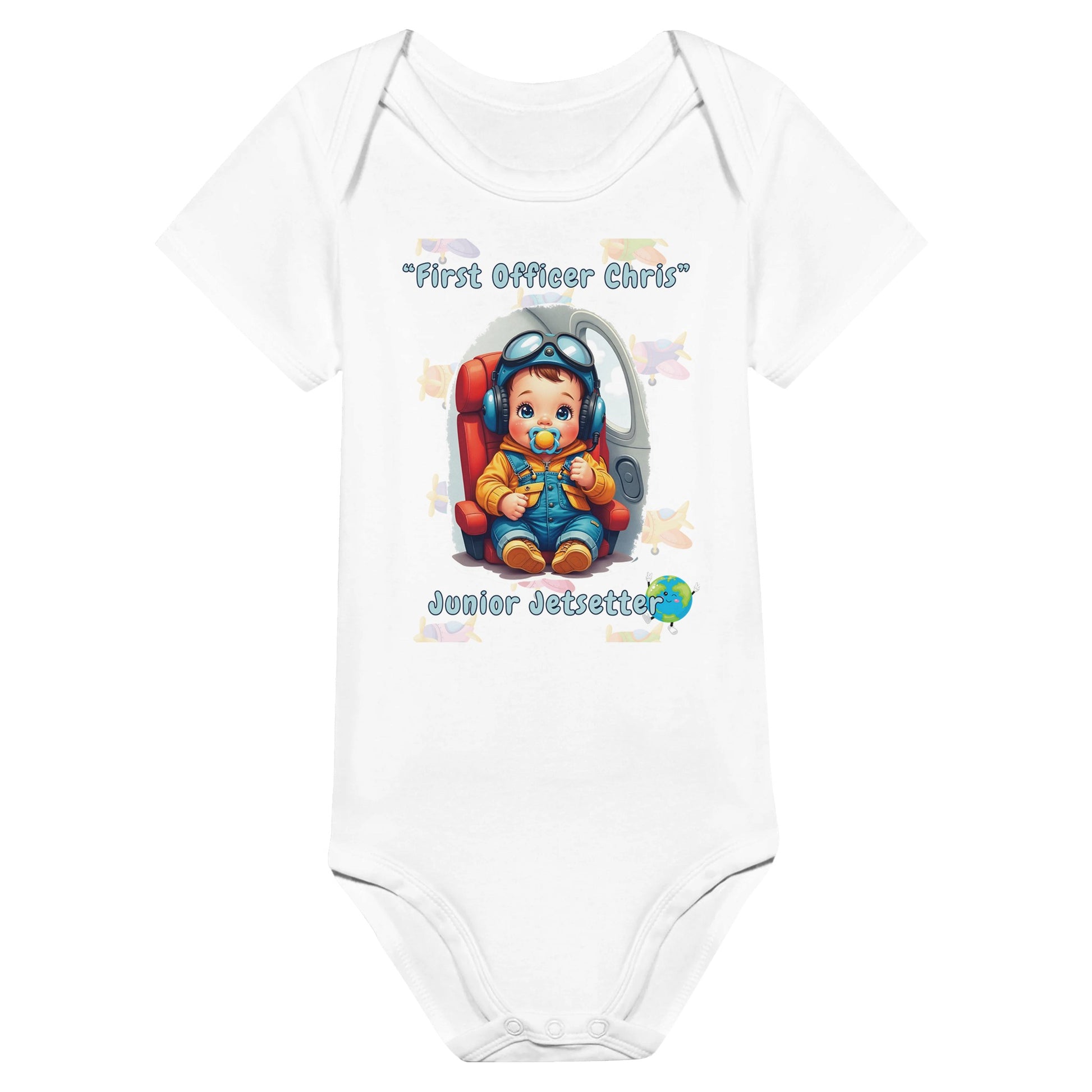 Junior Jetsetter Aviation Infant Bodysuit – Ideal for Future Pilots