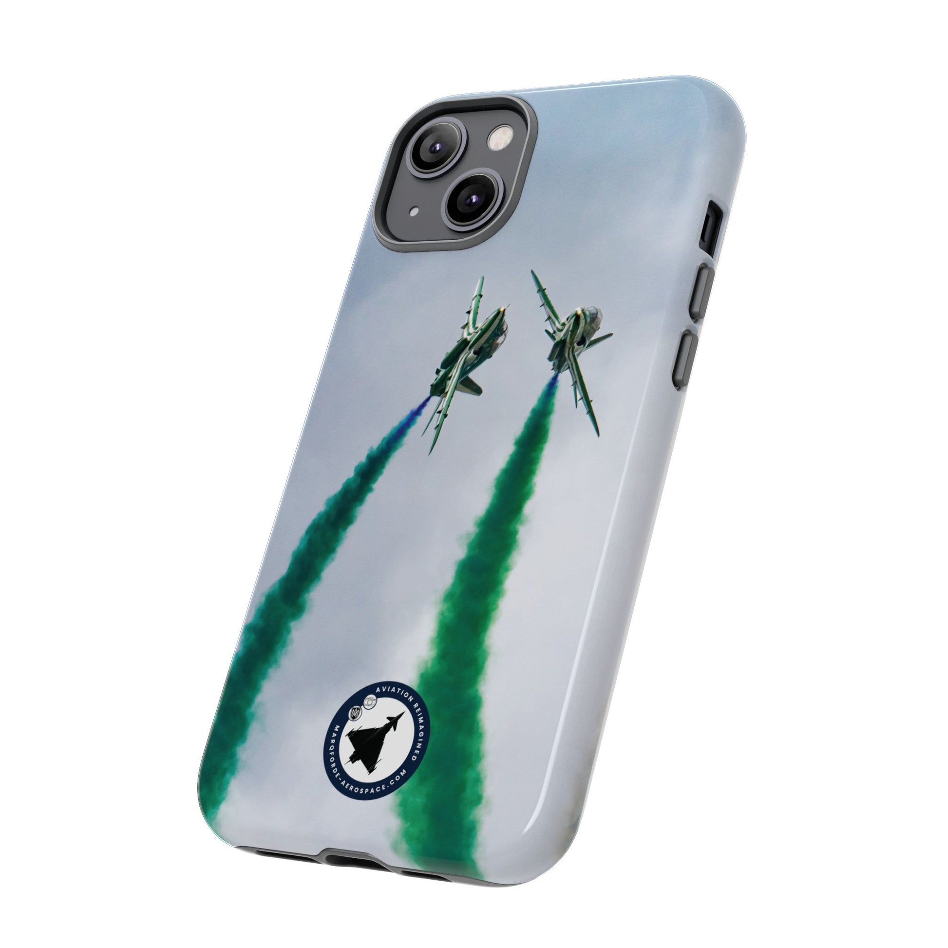 Premium Aviation iPhone Case Featuring Saudi Hawks Jet Art