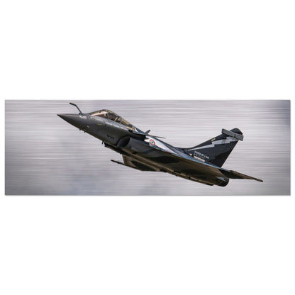 French Dassault Rafale Brushed Aluminium Print – Military Jet Display