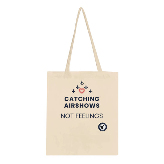 Catching Airshows Not Feelings Tote Bag – Light Colours Edition