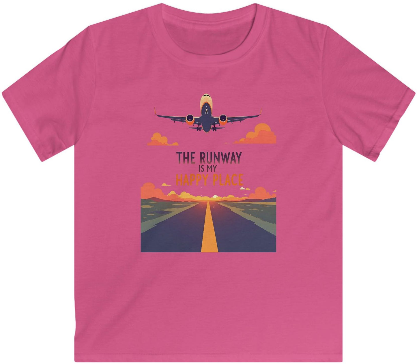 Back View of The Runway Is My Happy Place Unisex T-Shirt – Sleek Look