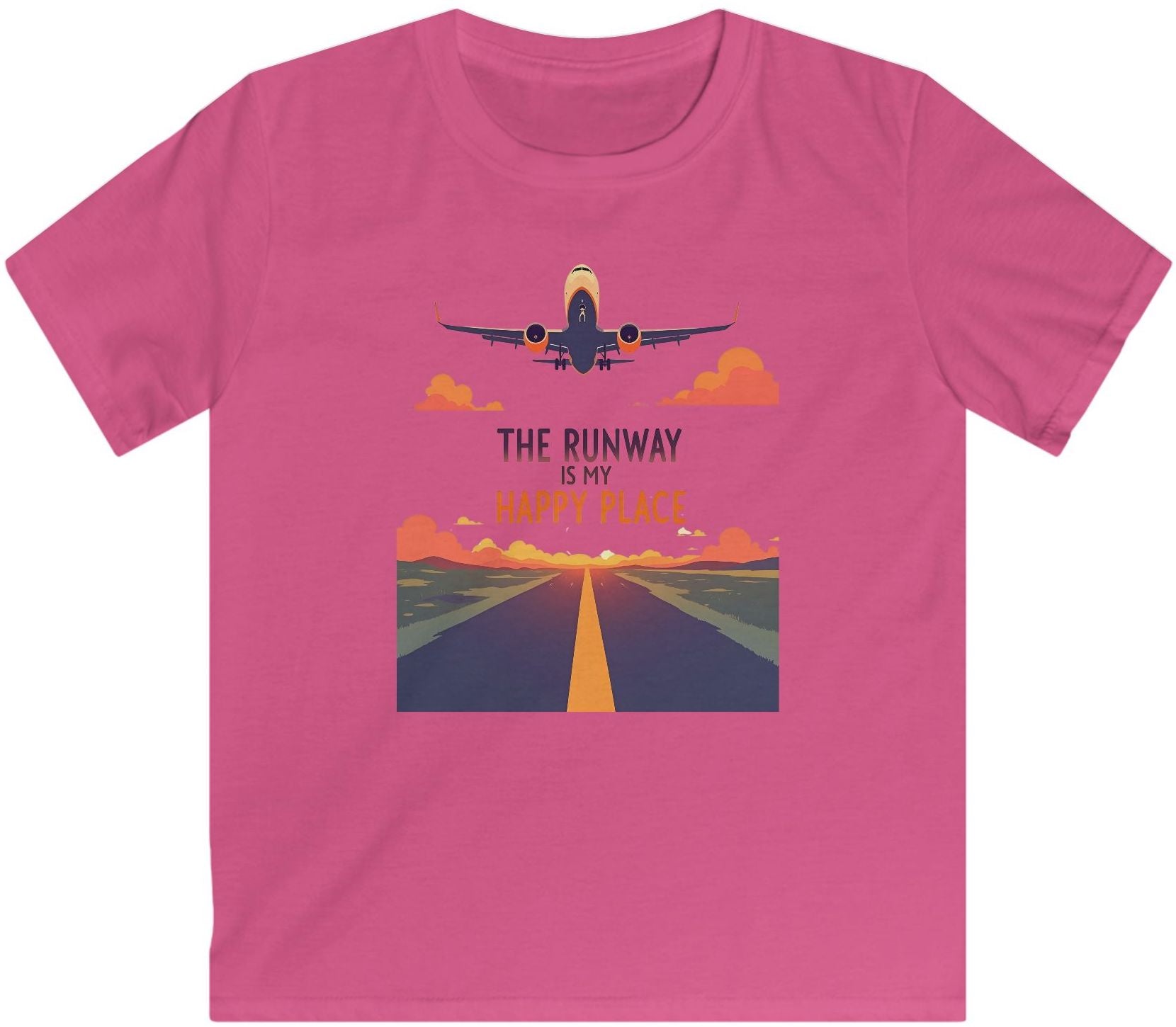 Back View of The Runway Is My Happy Place Unisex T-Shirt – Sleek Look