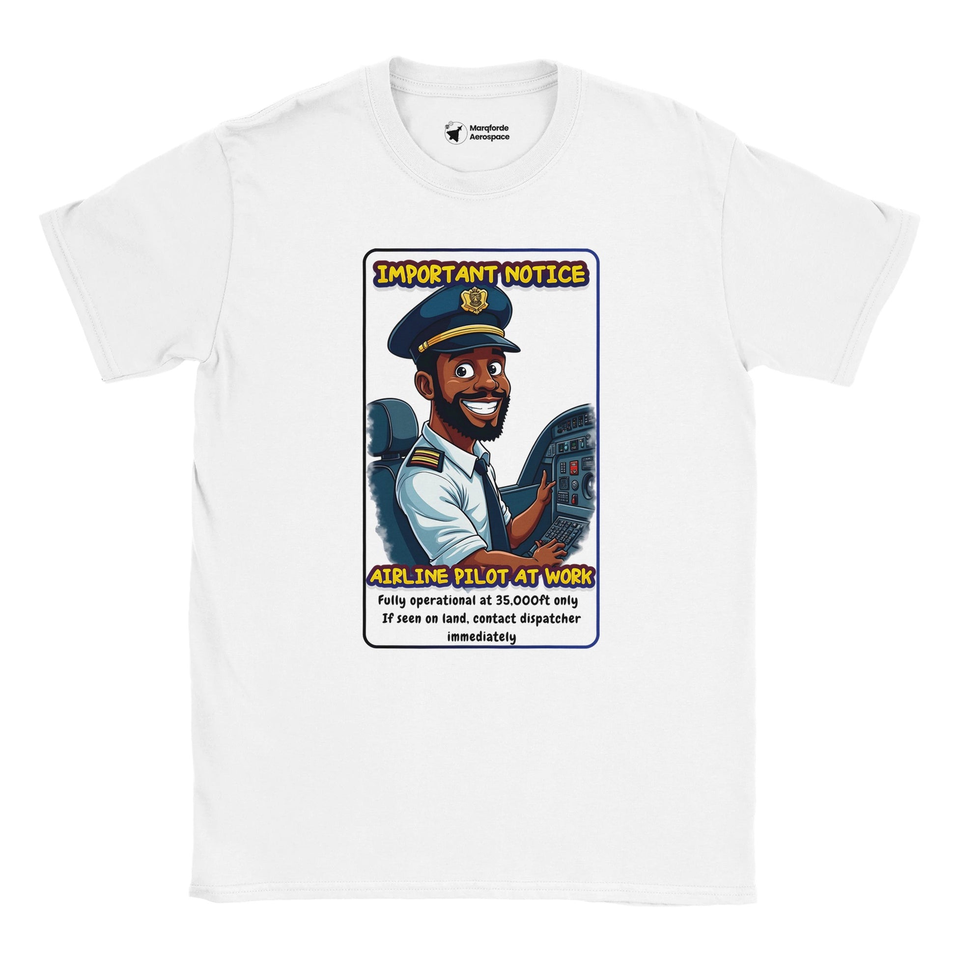 Airline Pilot at Work Men's T-Shirt – Aviation-Themed Apparel