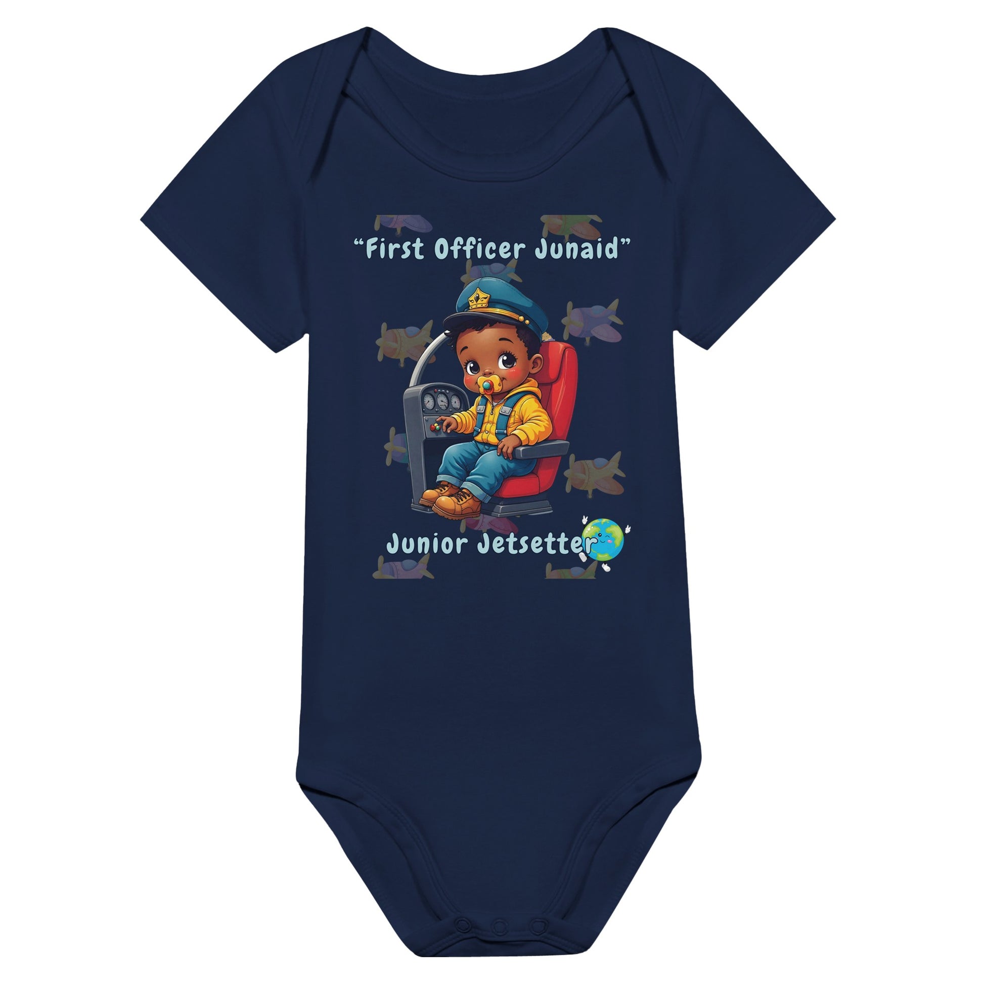 Close-Up of Jetsetter Baby Clothing – Soft Cotton Material
