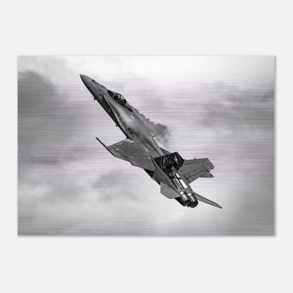 Finnish F/A-18 Hornet Fighter Jet Print – Premium Brushed Aluminium Art