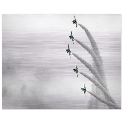 Royal Saudi Hawks Brushed Aluminum Print – Military Aerobatic Team Display