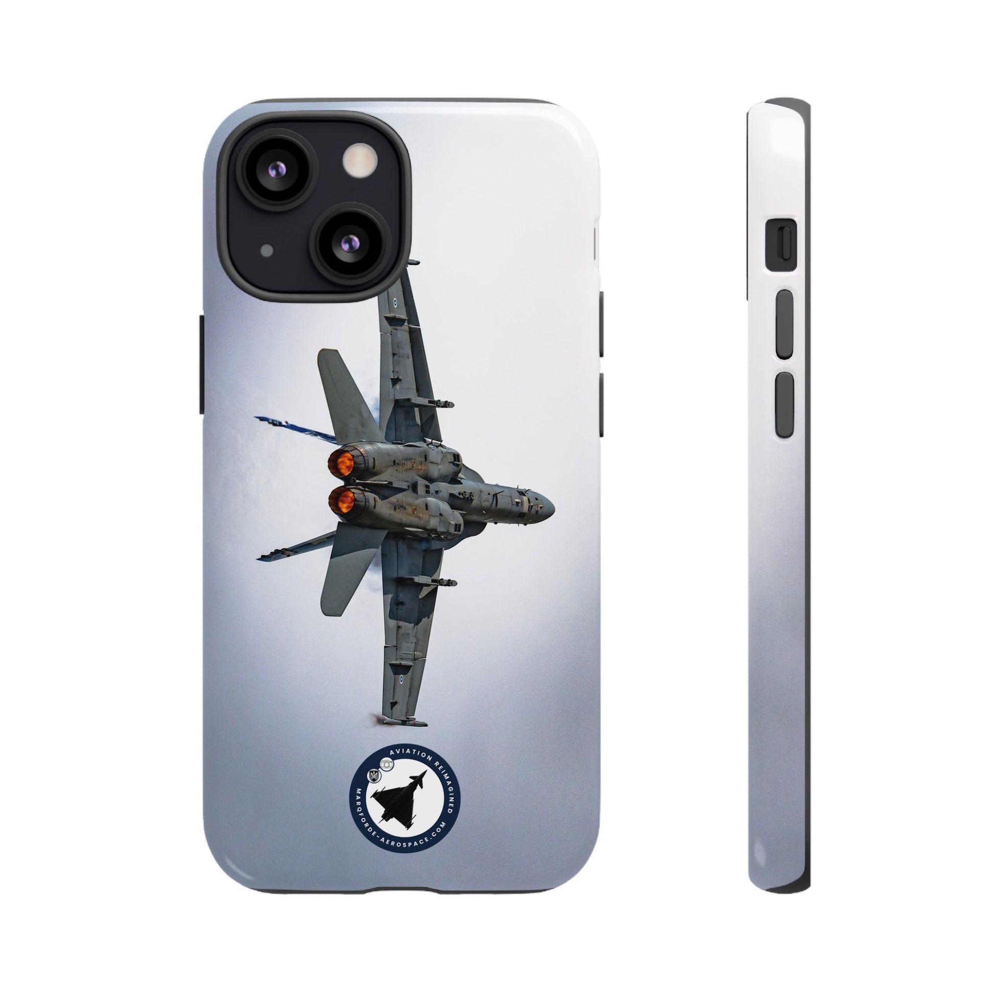 iPhone Case with Tactical Fighter Jet Art – Finnish F-18 Hornet Edition