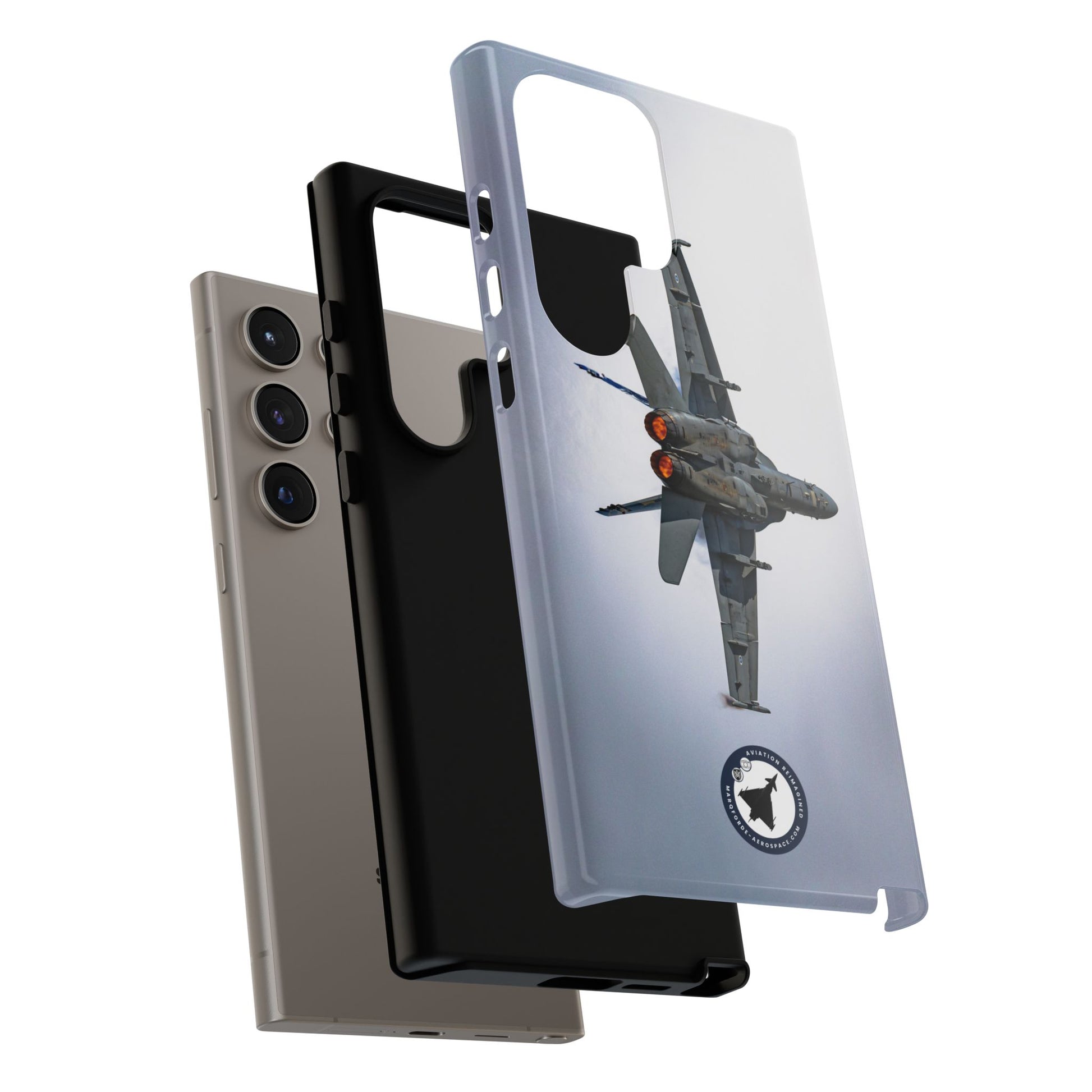 Finnish F-18 Hornet Contrails at High Altitude – Samsung Case