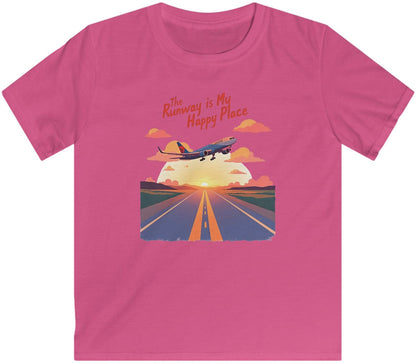 Front View of The Runway Is My Happy Place Unisex Tee – Relaxed Fit