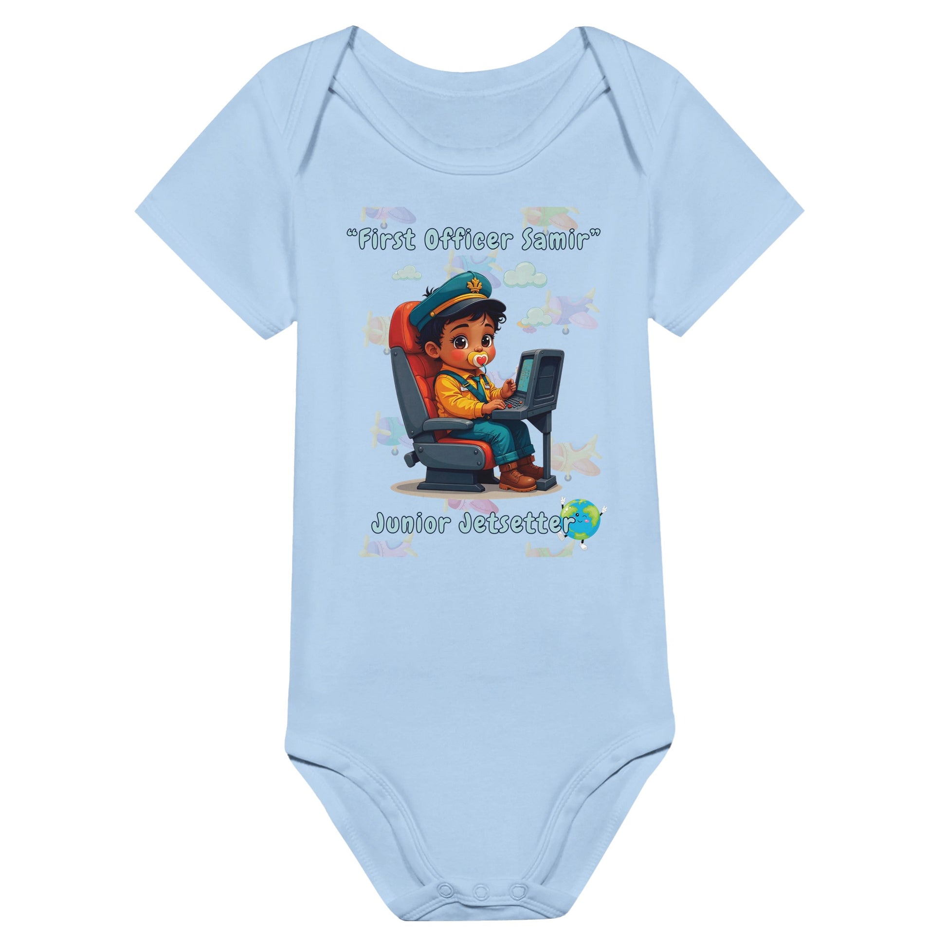Junior Jetsetter Newborn Bodysuit – Ideal for Baby Boys
