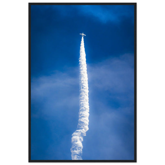 Frecce Tricolori Solo Ascent Fine Art Wooden Framed Poster – Premium Aviation Wall Art