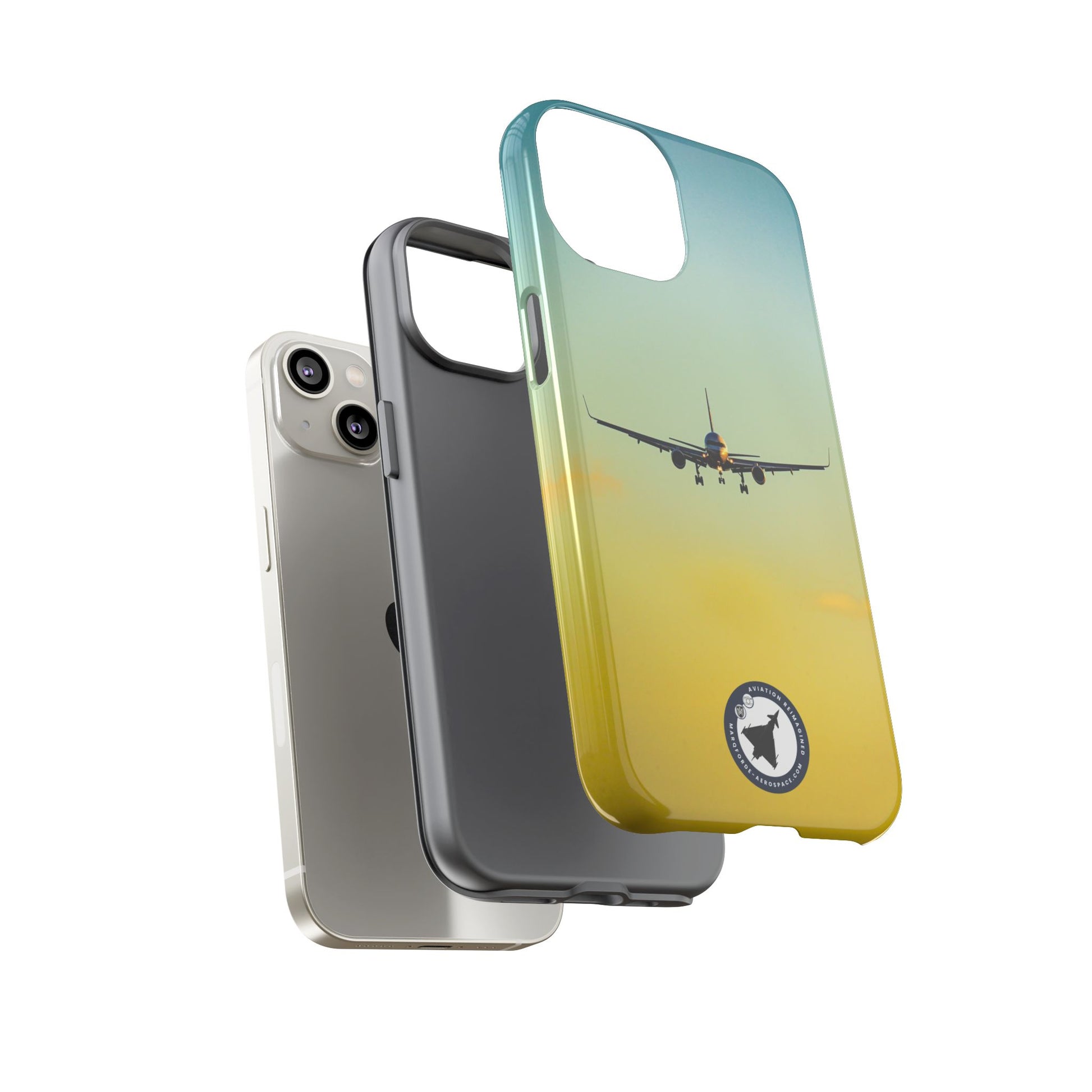 United Airlines Boeing 757 Taking Off Over Clouds – Printed on iPhone Tough Case