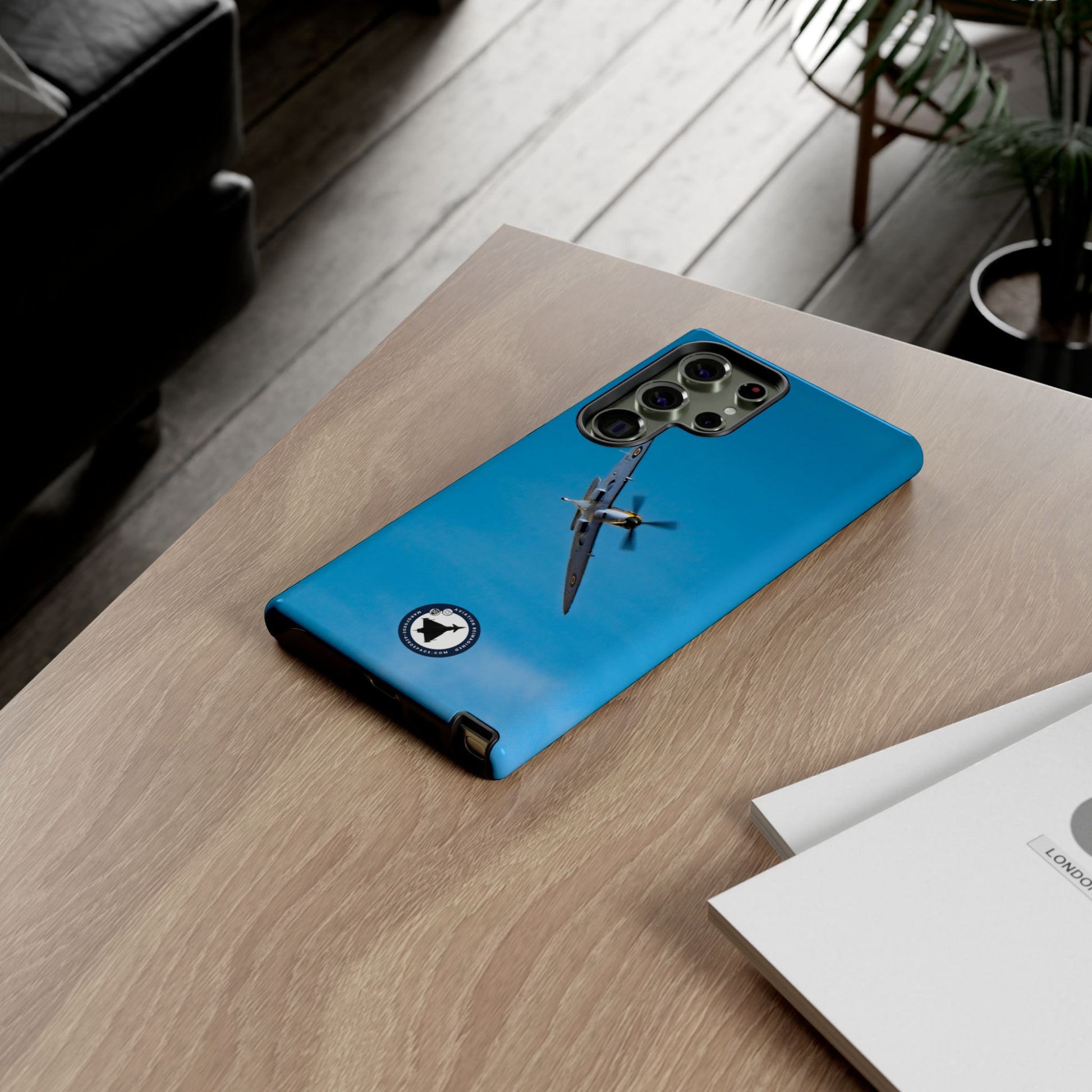 RAF Supermarine Spitfire Taxiing on Runway – Stunning Samsung Case Print