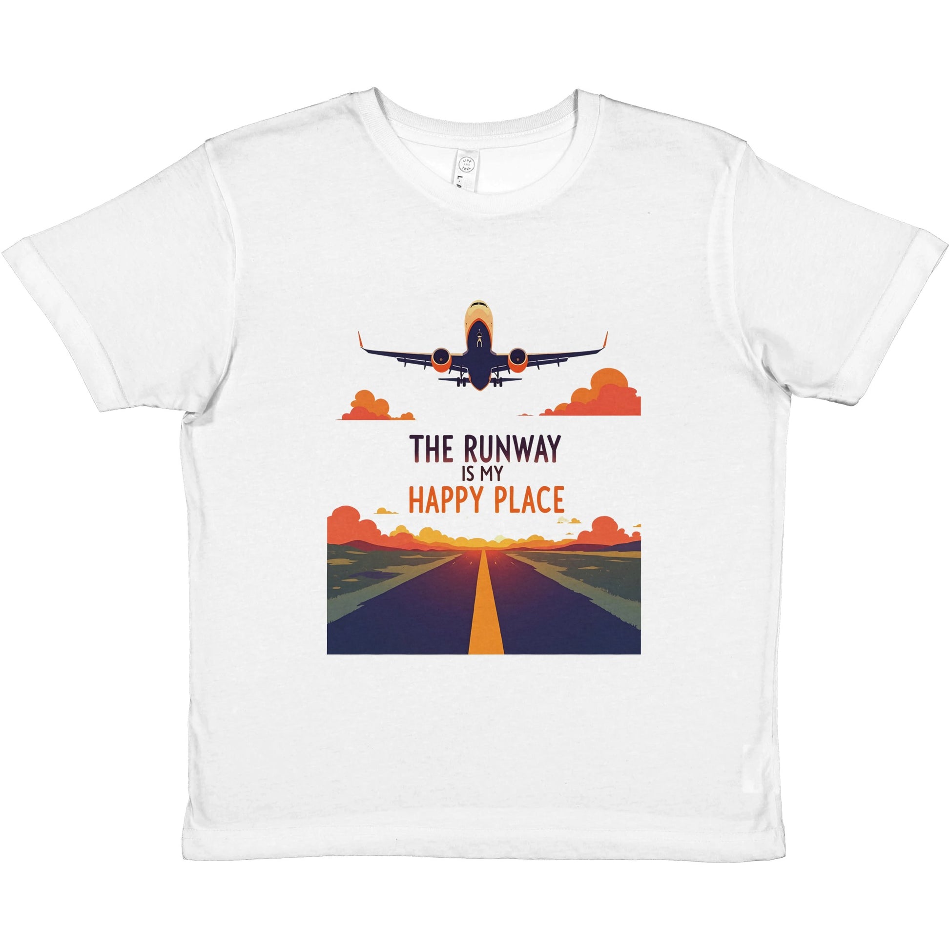 The Runway Is My Happy Place Unisex T-Shirt – Aviation-Themed Apparel