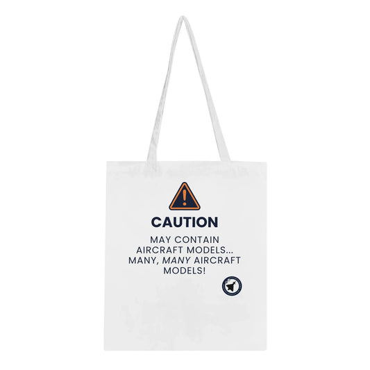 May Contain Aircraft Models Tote Bag – Light Colours Design