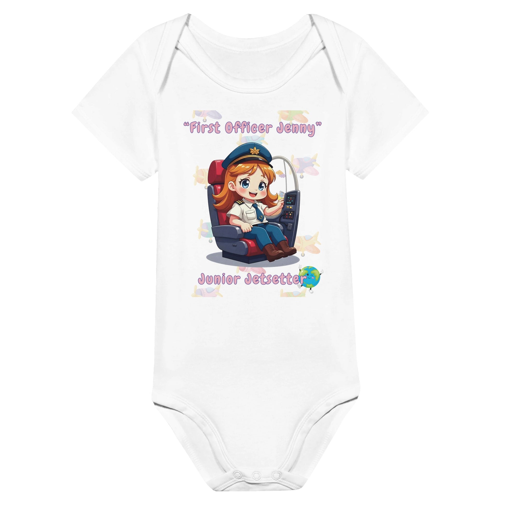 Junior Jetsetter Aviation Infant Bodysuit – Ideal for Future Pilots