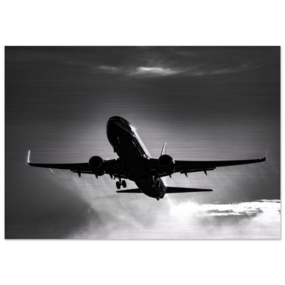 Jet2 Boeing 737 Misty Departure Brushed Aluminium Print – Aviation Art