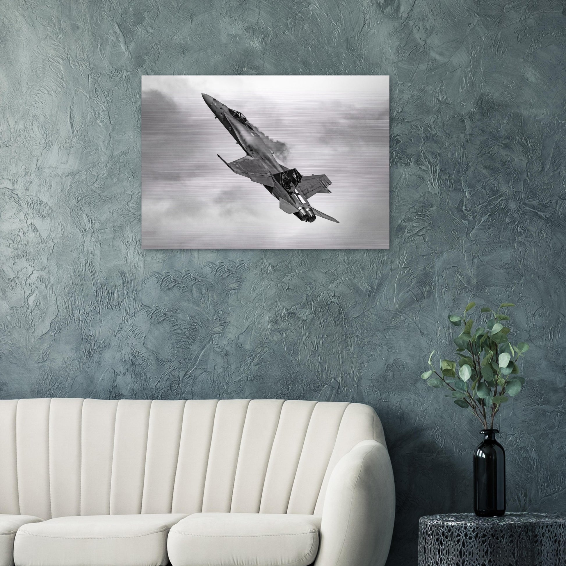 Military Aviation Wall Art – Finnish F/A-18 Hornet in Air Show Performance