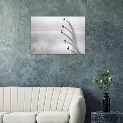 High-Resolution Royal Saudi Hawks Brushed Aluminum Aviation Print
