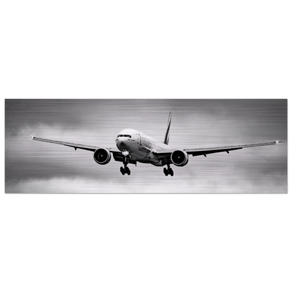 Emirates Boeing 777-300ER Brushed Aluminium Print – Premium Aviation Art