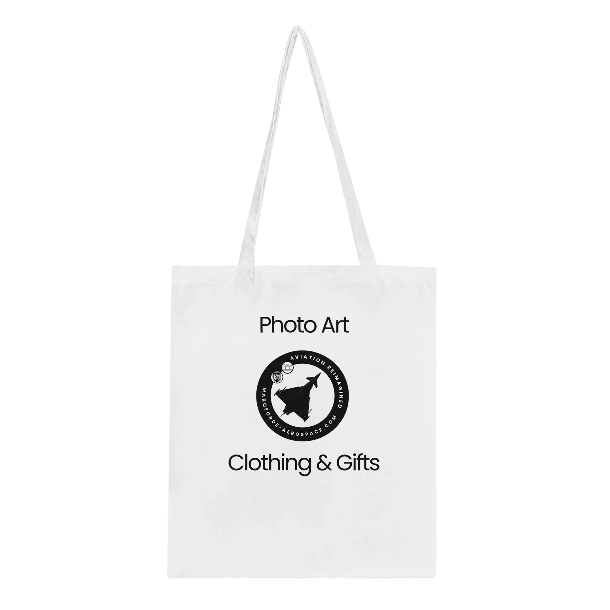 Dark-Coloured Aviation Tote Bag with Meet Me at The Mach Loop Text