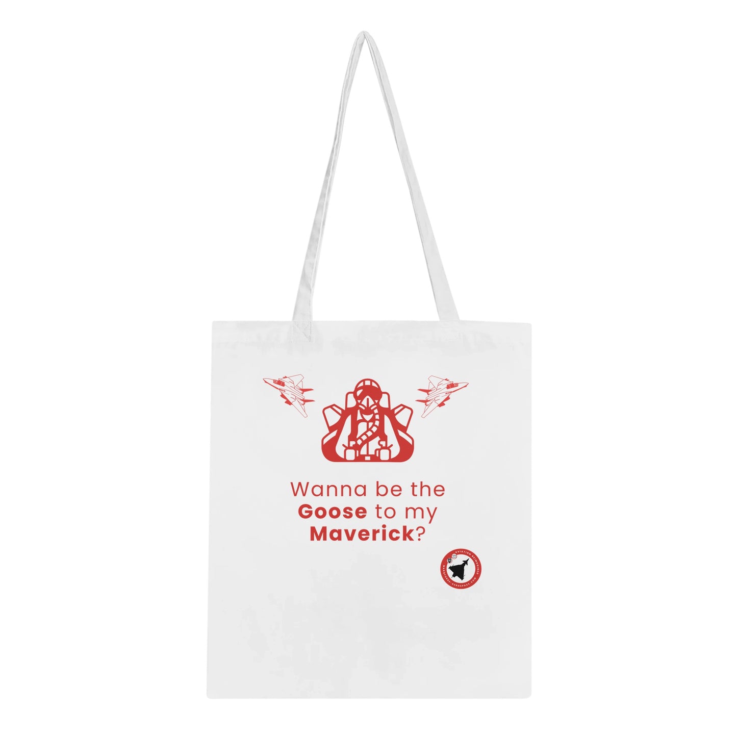 Casual Aviation-Themed Tote – Goose To My Maverick Light Colourway