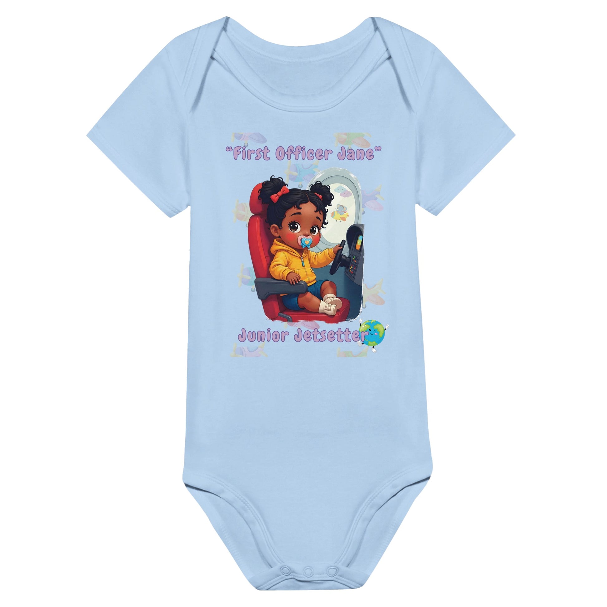 Soft Cotton Junior Jetsetter Bodysuit – Ideal for Aviation Families