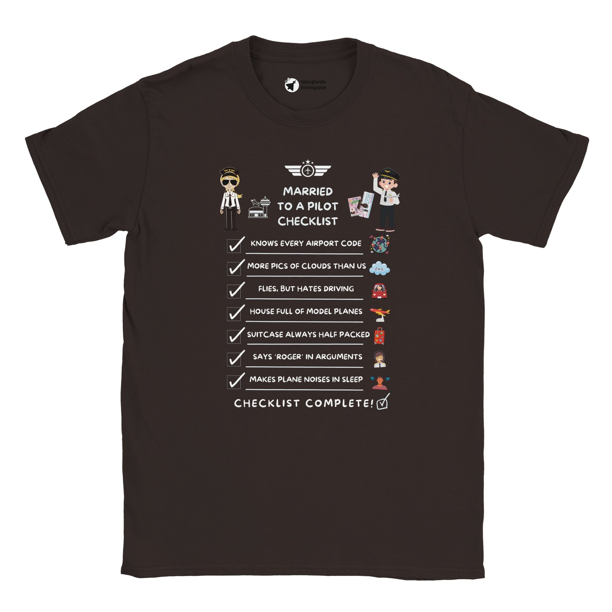 Married to a Pilot T-Shirt – Fun & Playful Aviation Gift Idea