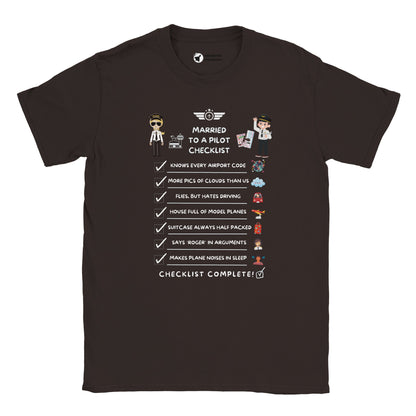 Married to a Pilot T-Shirt – Fun & Playful Aviation Gift Idea