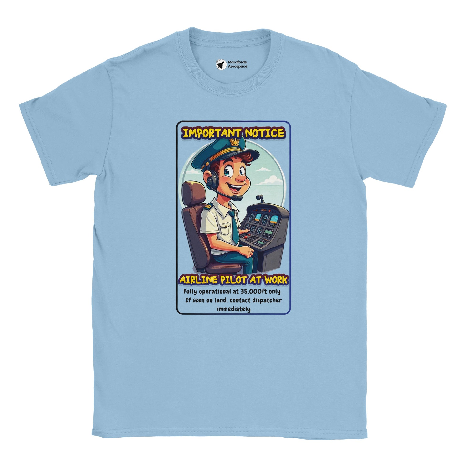 Soft & Stylish Airline Pilot at Work T-Shirt – Ideal for Pilots & Crew
