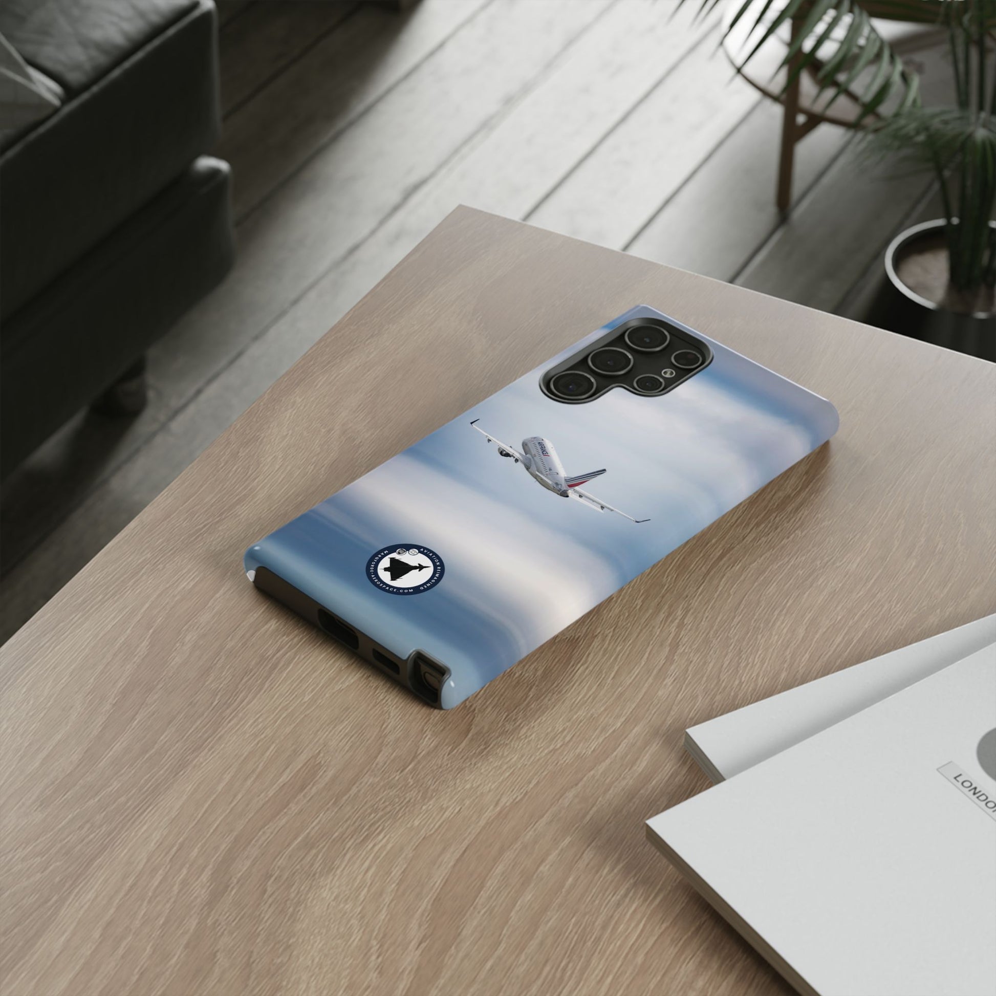 Close-Up of Air France Samsung Case – Premium Glossy Finish