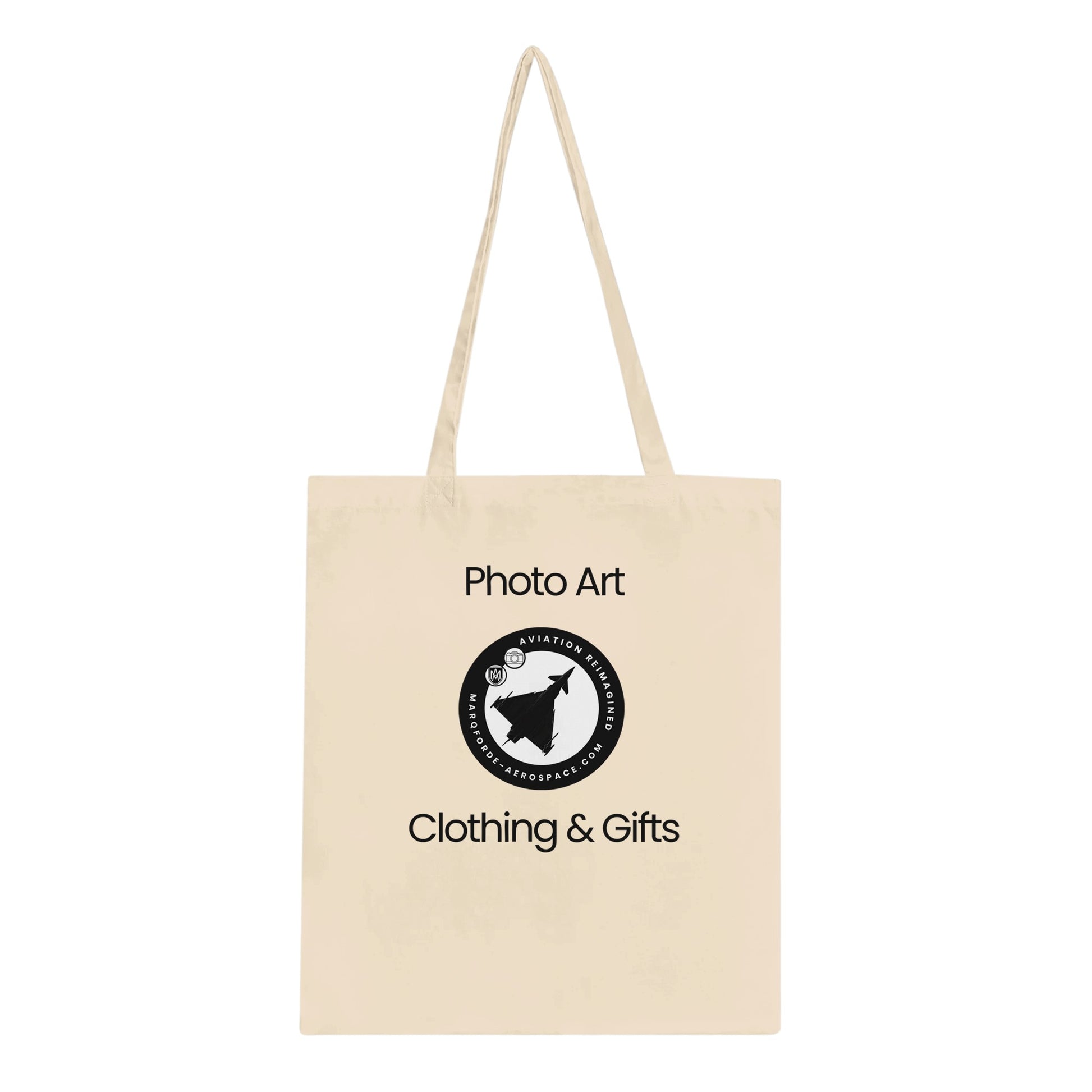 Light-Coloured Aviation Tote Bag with Camera In The Sky Graphic