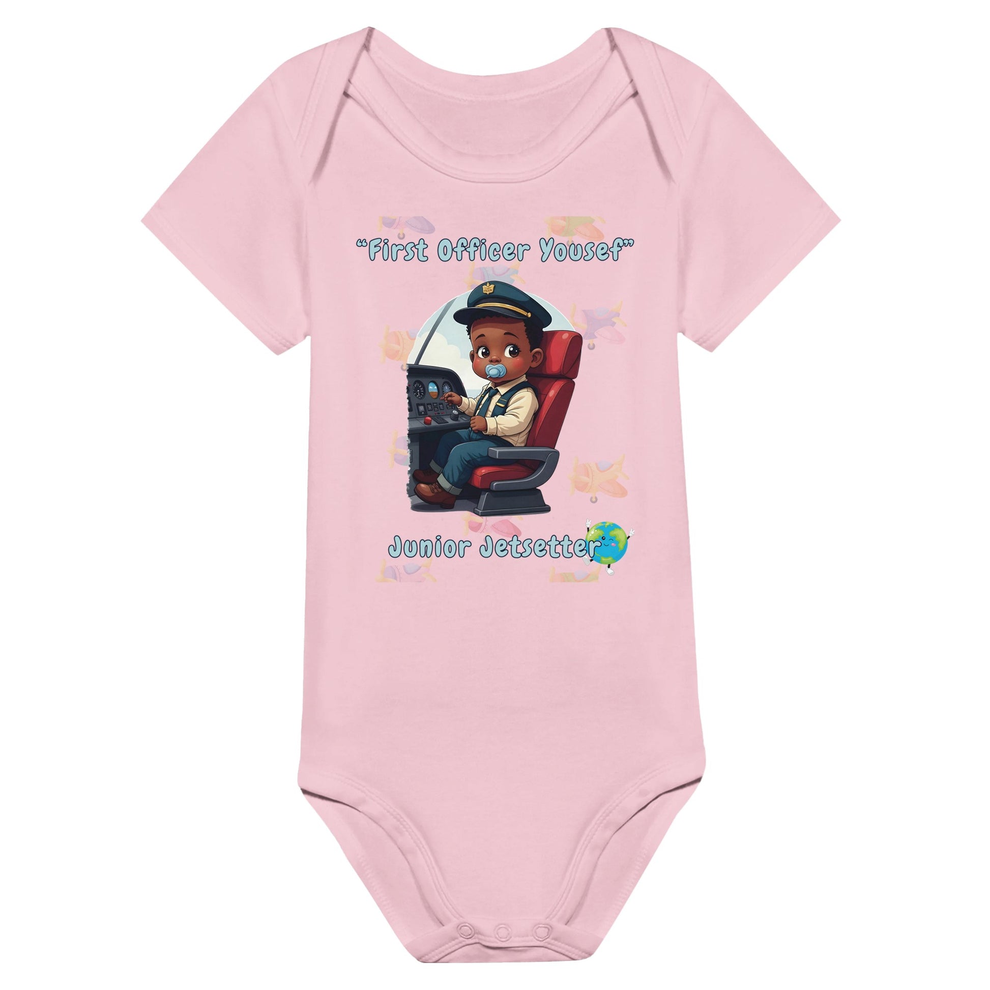 Close-Up of Junior Jetsetter Infant Bodysuit – Cozy & Stylish