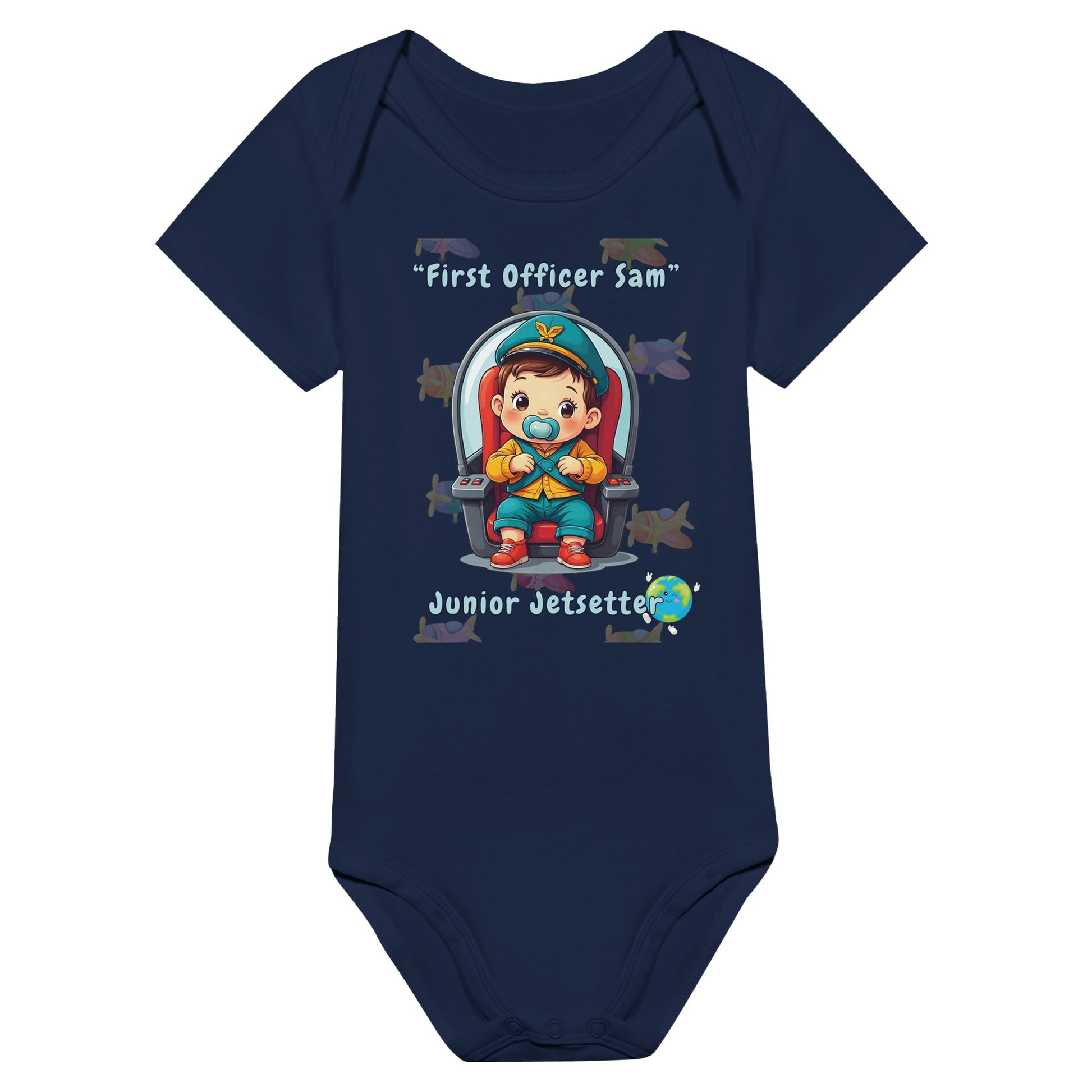 Junior Jetsetter Bodysuit for Boys – Aviation-Themed Baby Outfit