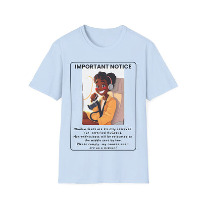 AvGeek Lifestyle T-Shirt – Window Seats Are For AvGeeks Unisex Edition