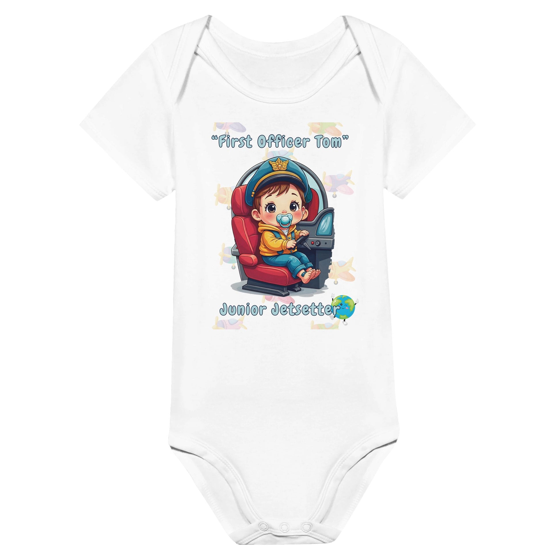 Fun & Stylish Aviation-Inspired Onesie for Baby Boys