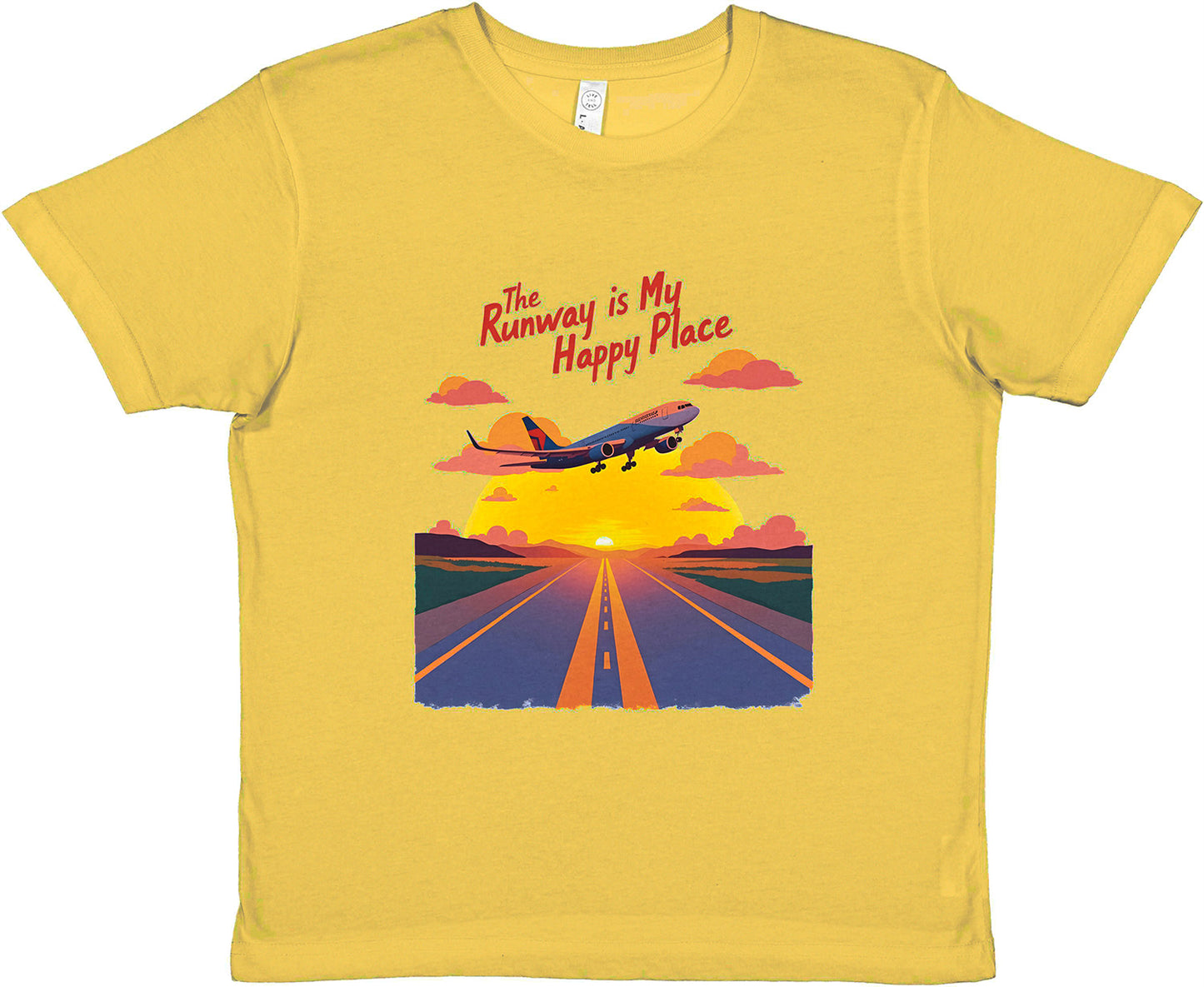 Perfect Gift for Aviation Lovers – The Runway Is My Happy Place T-Shirt