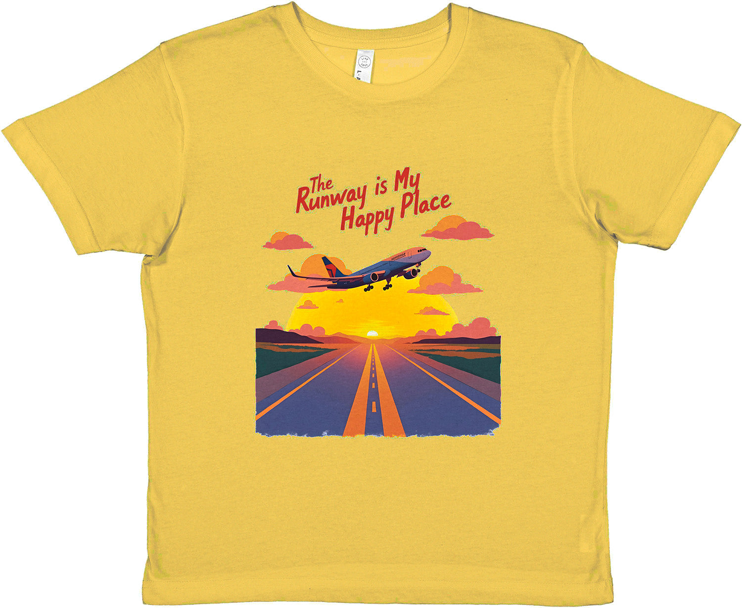 Perfect Gift for Aviation Lovers – The Runway Is My Happy Place T-Shirt