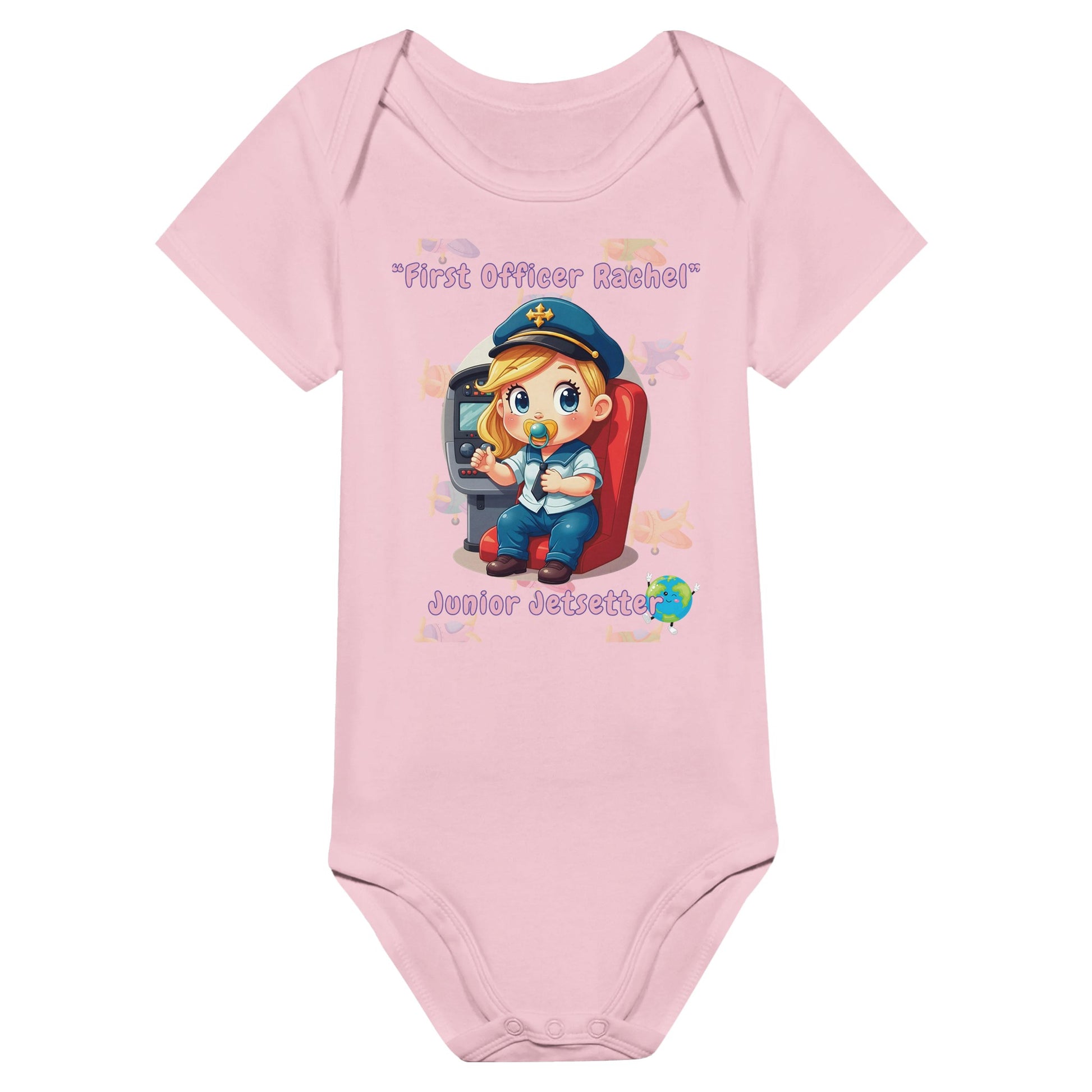 Fun & Stylish Aviation-Inspired Onesie for Baby Girls