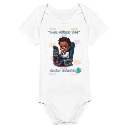 Aviation-Themed Baby Bodysuit – Junior Jetsetter Design for Boys