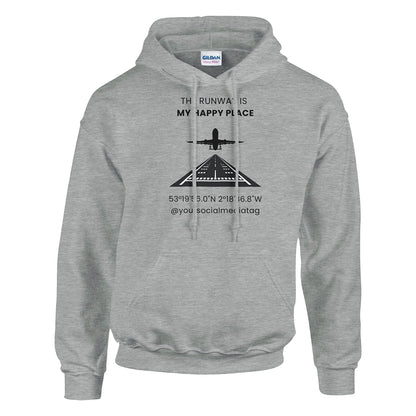 Casual Aviation Lifestyle Tee – The Runway Is My Happy Place Print