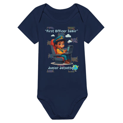 Future Aviator Baby Outfit – Junior Jetsetter Bodysuit for Boys